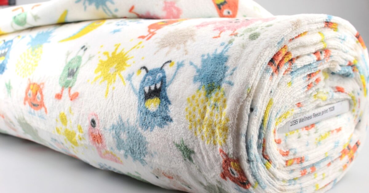 Wellness fleece print 7028 Driessen Fabrics