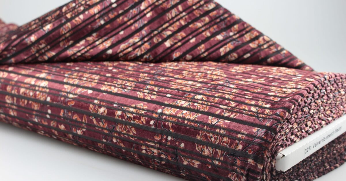 Velvet rib stretch fleury - Driessen Fabrics