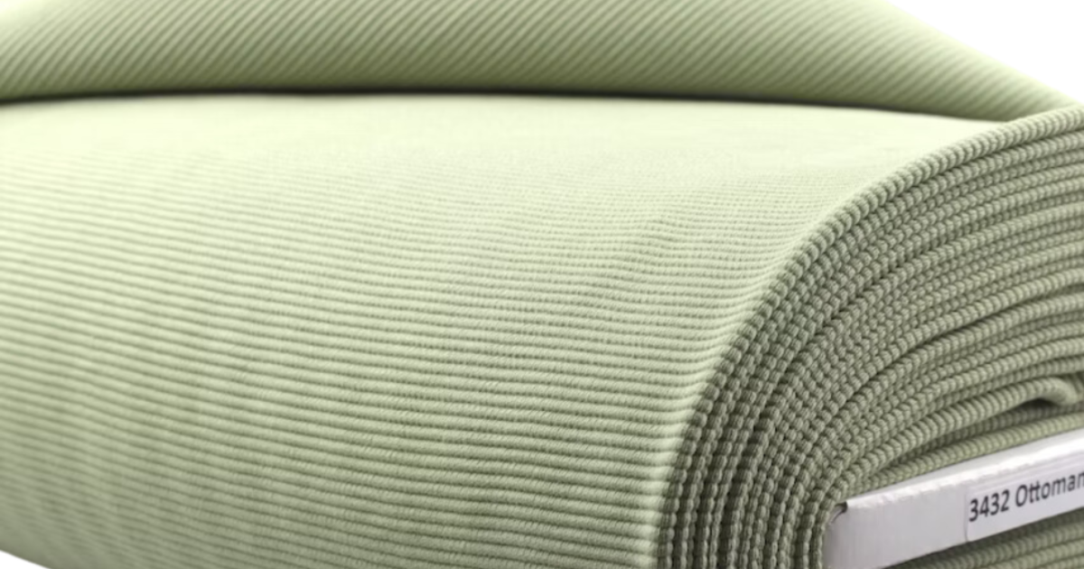 Ottoman rib jersey olive - Driessen Fabrics