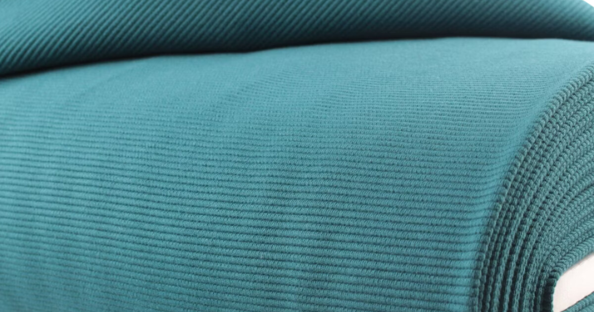 Ottoman rib jersey petrol | €8.95 - Driessen Stoffen