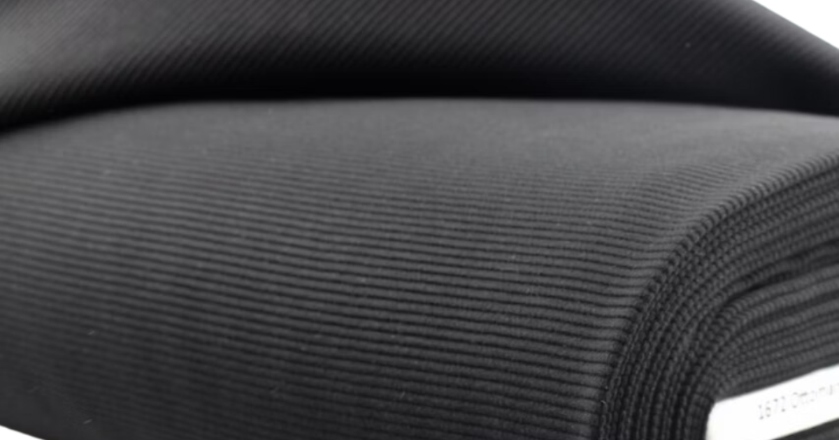 Ottoman rib jersey zwart (240gr/m2) | €5.95 - Driessen Stoffen