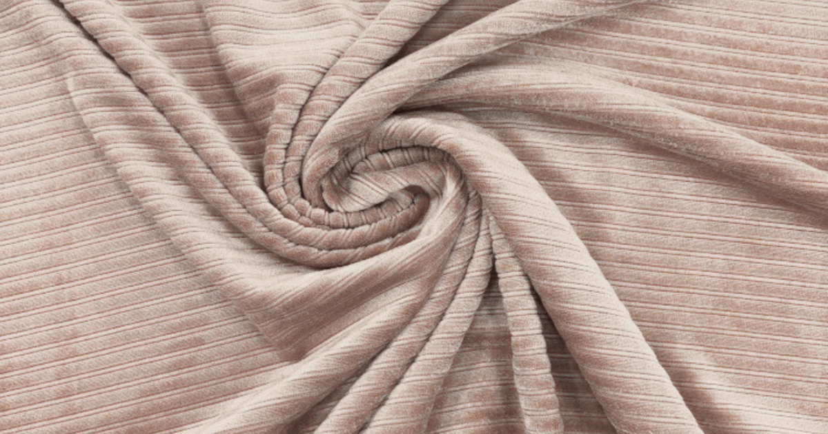 Jersey velvet rib camel | €4.95 - Driessen Stoffen