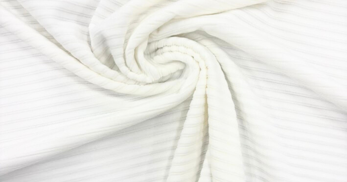 Jersey velvet rib ecru - Driessen Fabrics