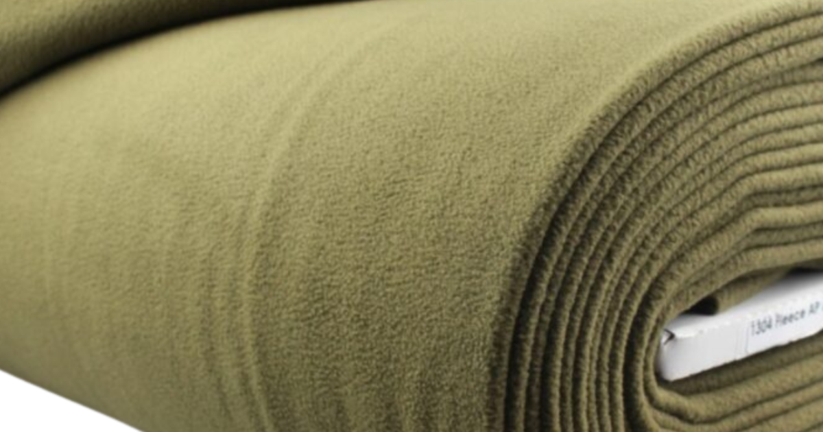 Fleece anti pilling legergroen €4.95 Driessen Stoffen