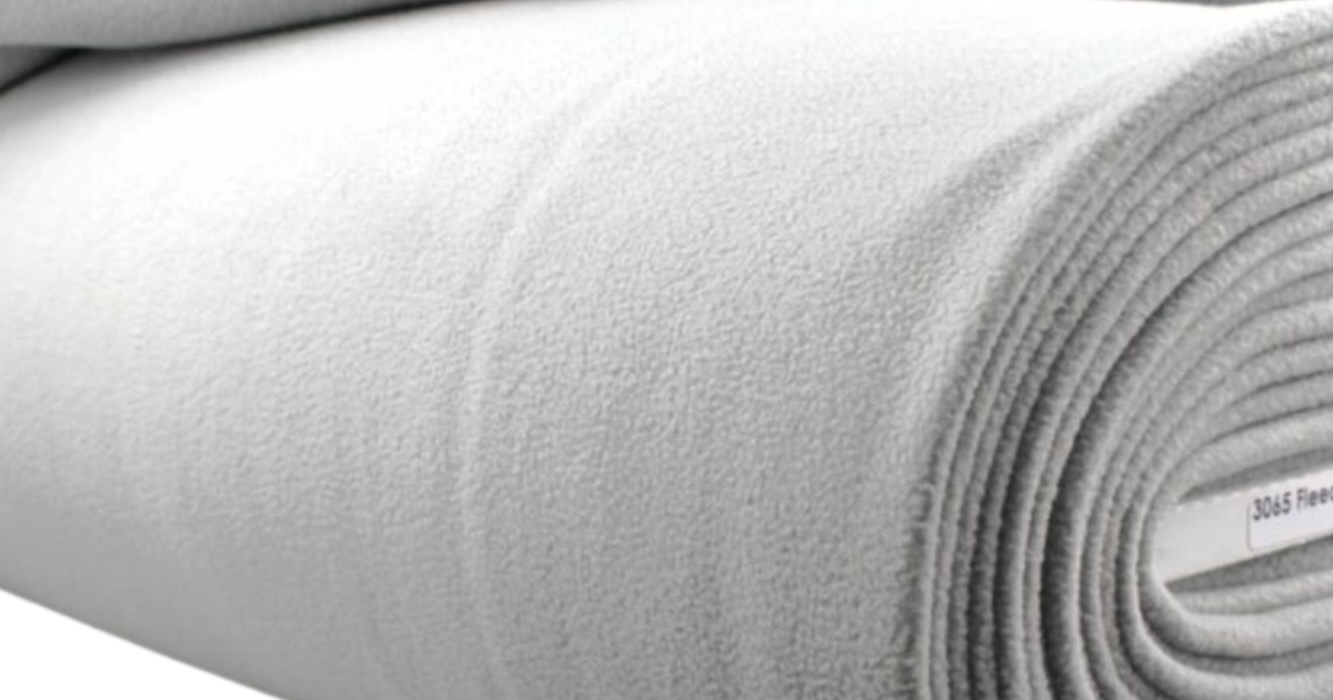 Fleece anti pilling lichtgrijs €4.95 Driessen Stoffen