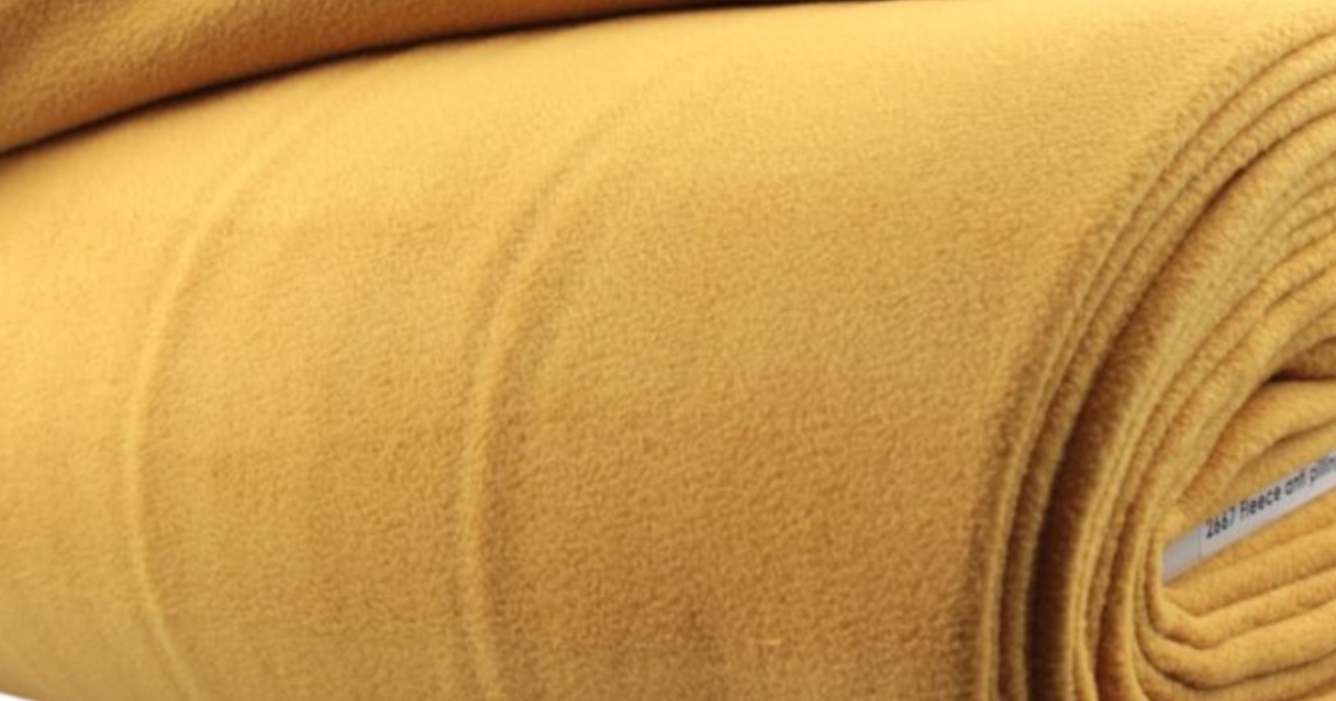 Fleece anti pilling oker €4.95 Driessen Stoffen