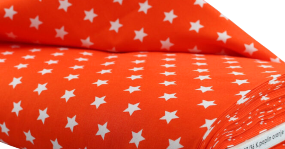 Gaspar Love poplin orange flower