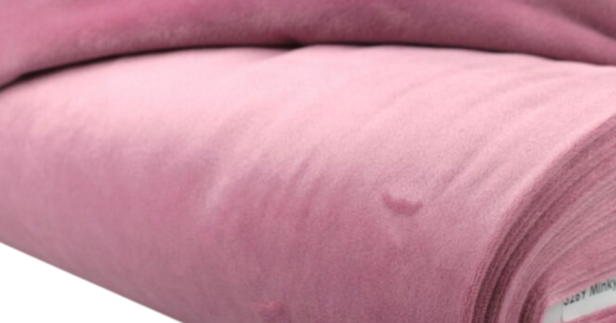 Minky fleece plain donker oudroze €4.95 Driessen Stoffen
