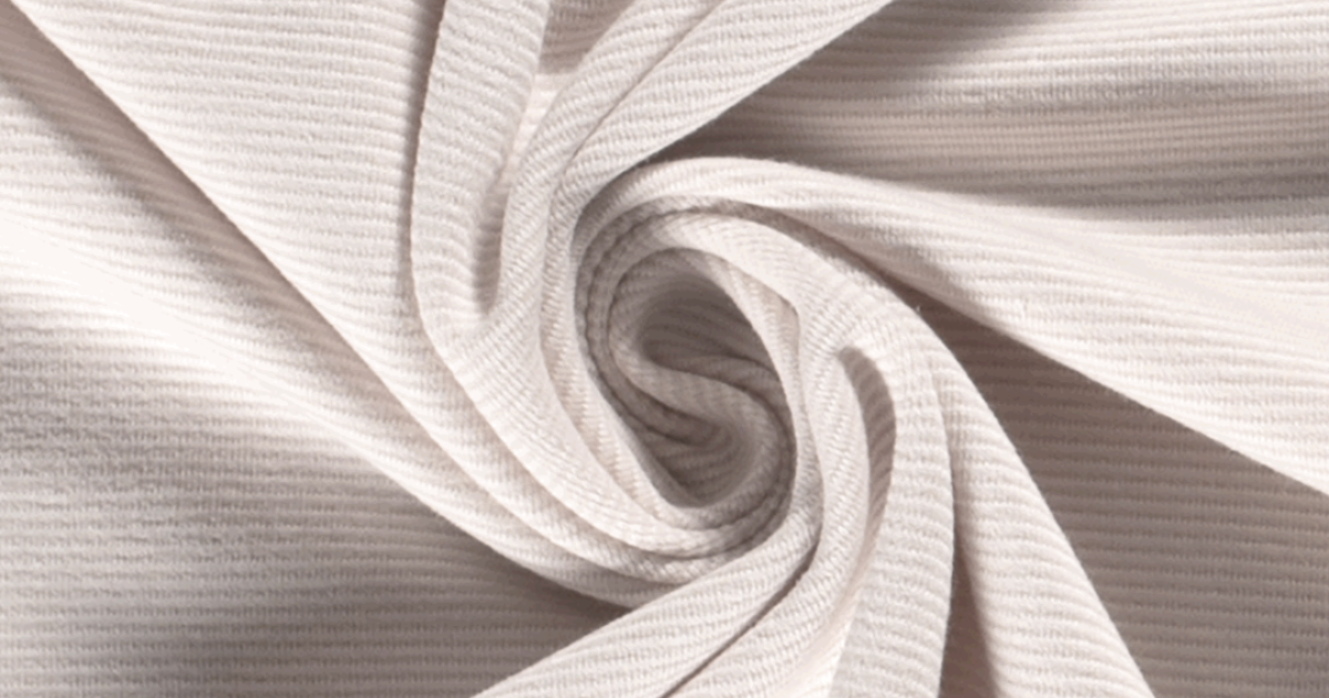 Ottoman Rib Fester Jersey Stoff Ottoman Ripp Jersey Stoff Naturel
