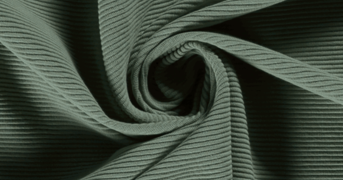 Ottoman rib jersey army - Driessen Fabrics