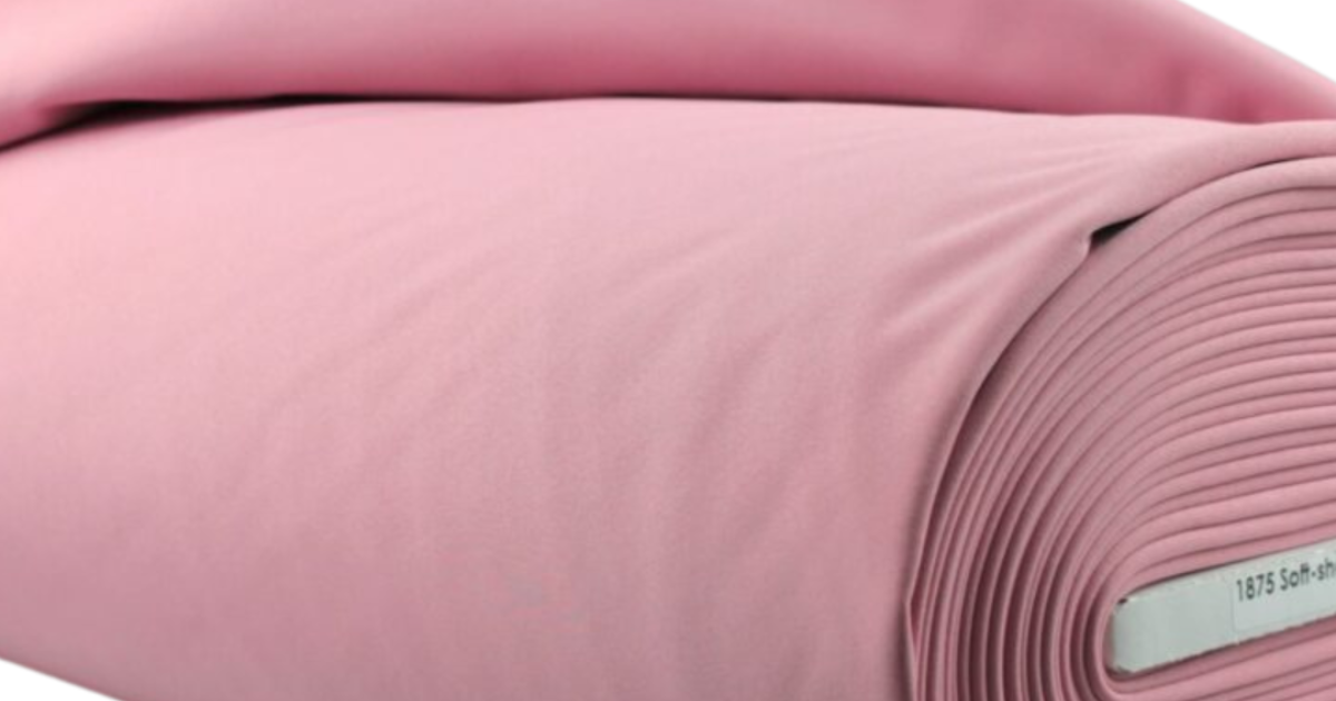 Softshell waterproof oudroze €8.95 Driessen Stoffen