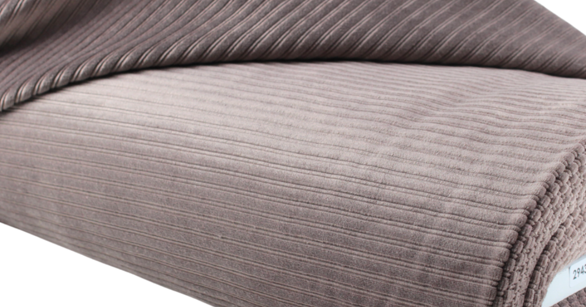 Jersey velvet rib taupe | €4.95 - Driessen Stoffen
